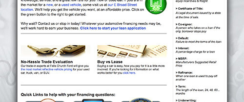 Self Serve Finance Pages