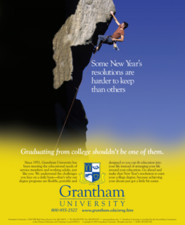 Grantham University New Years Ad