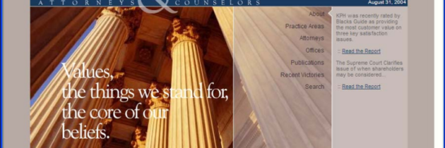 KPH Web Site Front Page