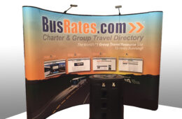 BusRates Pop-up Trade Show Booth